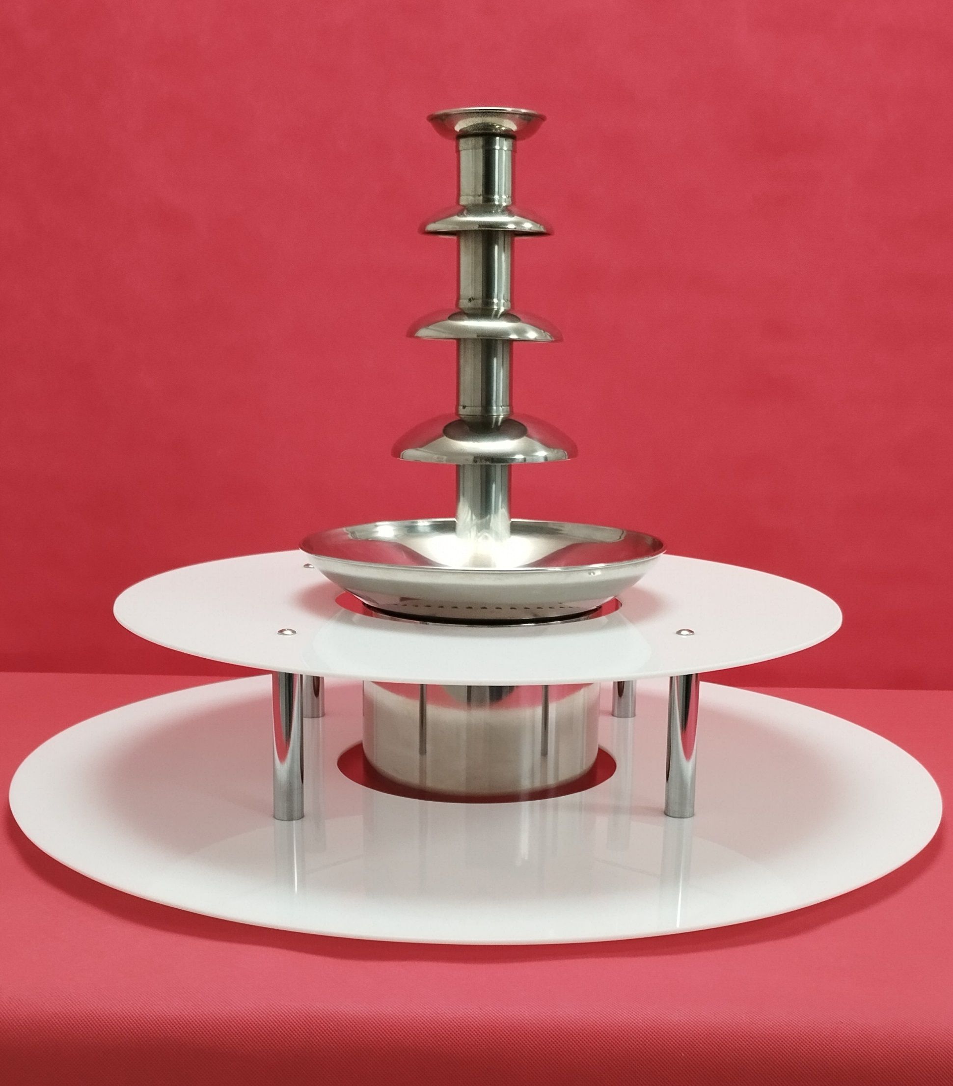 KC ELITTE - Dwupoziomowy podświetlany podest do fontanny czekoladowej, podstawa LED